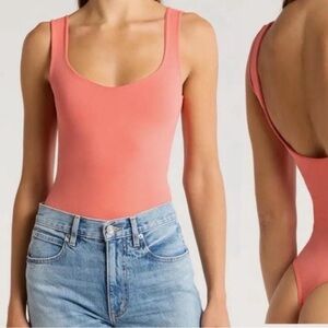 Abercrombie and Fitch “soft AF collection” Coral Scoop Neck Bodysuit